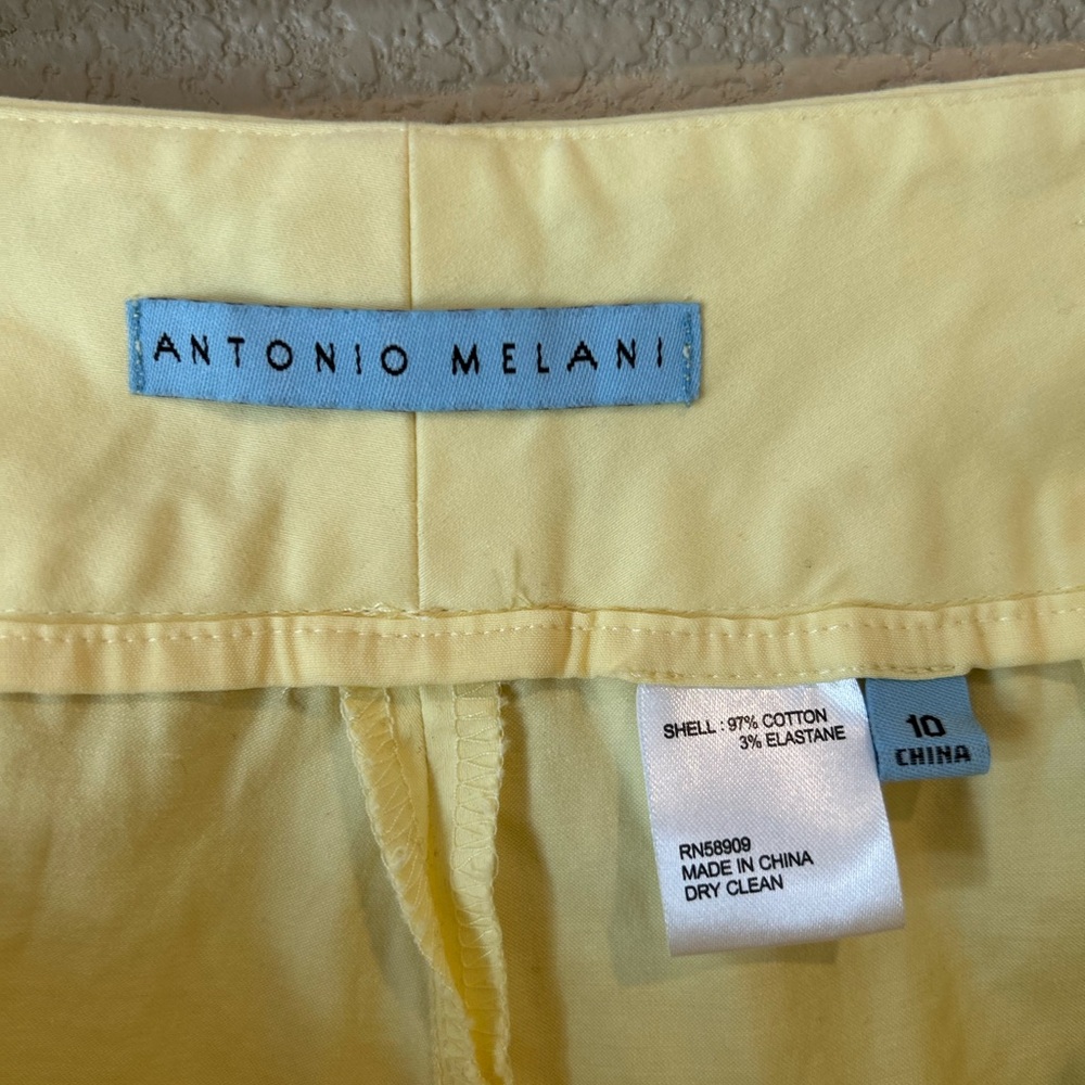 Antonio Melani Light Yellow Pants with Bow Size 10 NWOT - Picture 6 of 8